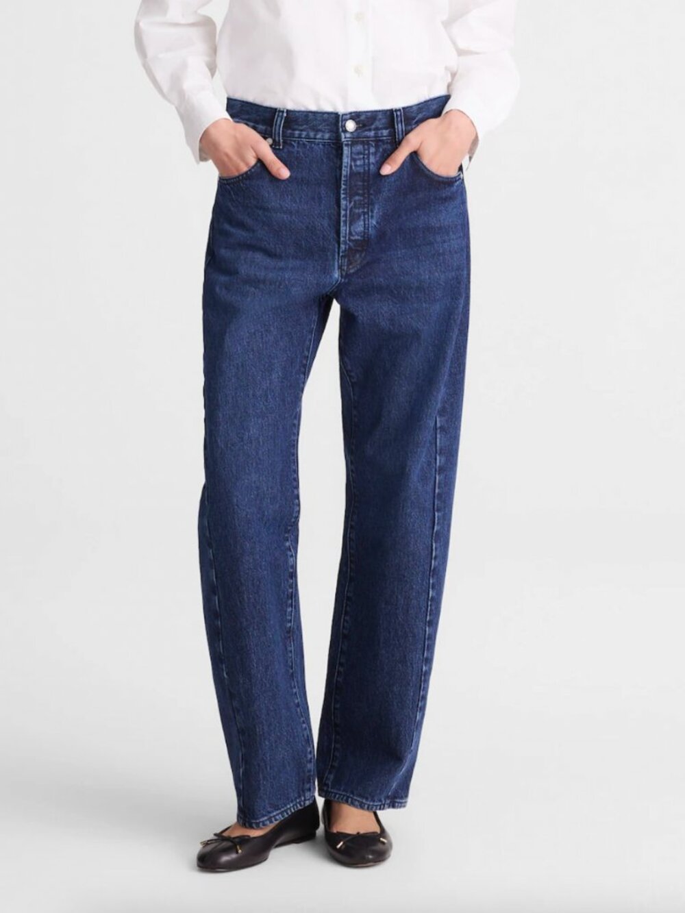 Madewell Pieced Barrel-Leg Jeans 28
